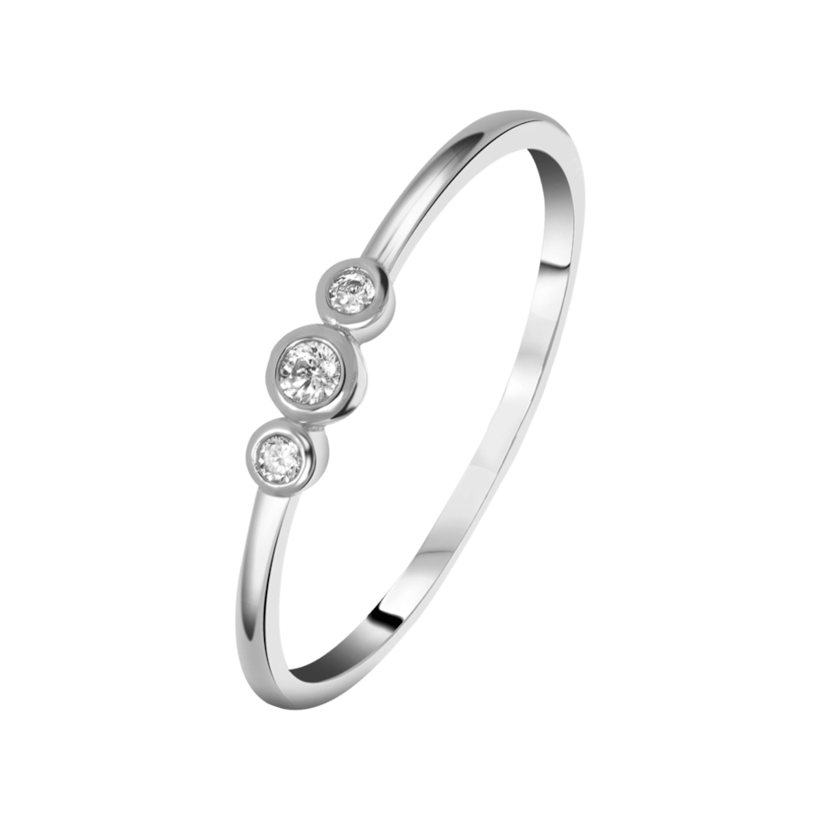 Lucardi Ringe 925 Silber - silbern 49mm Damen