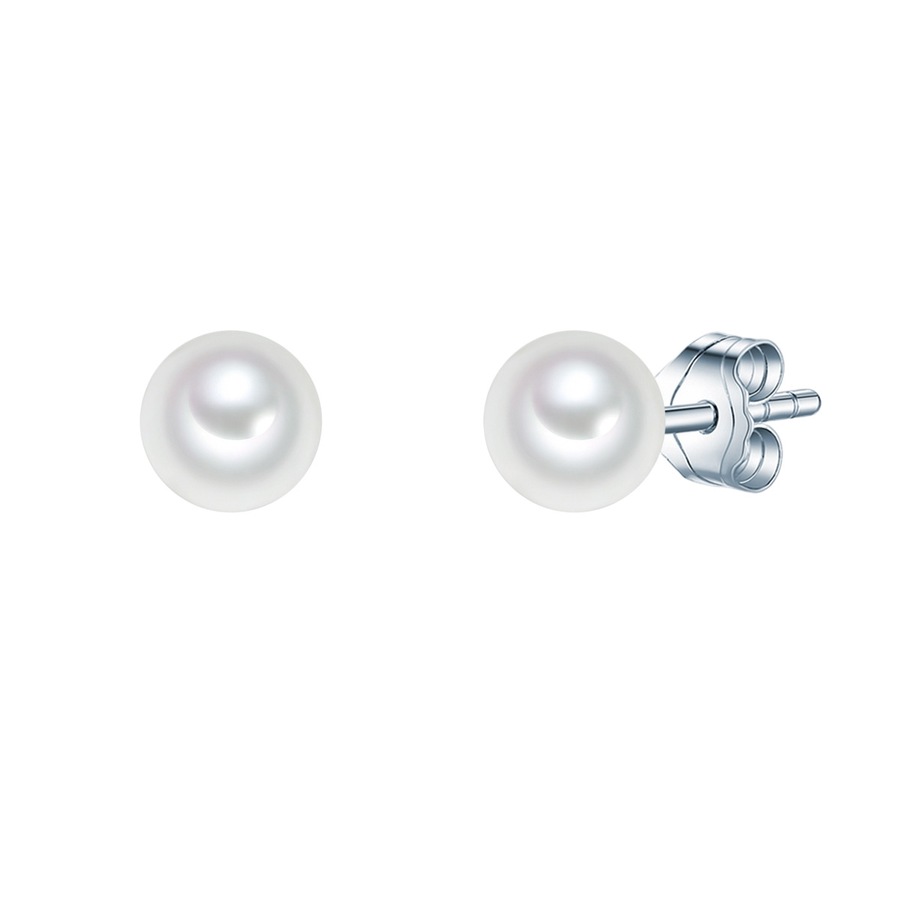 Rafaela Donata Perlen-Ohrstecker Sterling Silber Muschelkernperle in 6,0 mm Damen