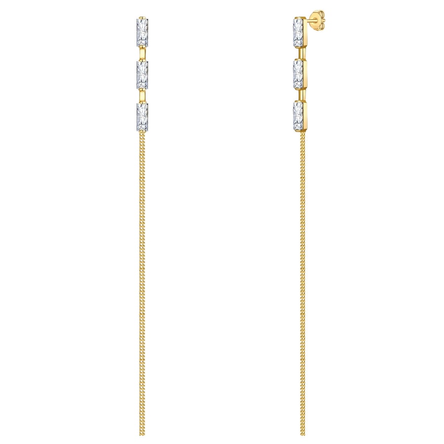 Rafaela Donata Ohrhänger aus Sterling Silber in Gelbgold mit Zirkonia 117,2 mm Damen