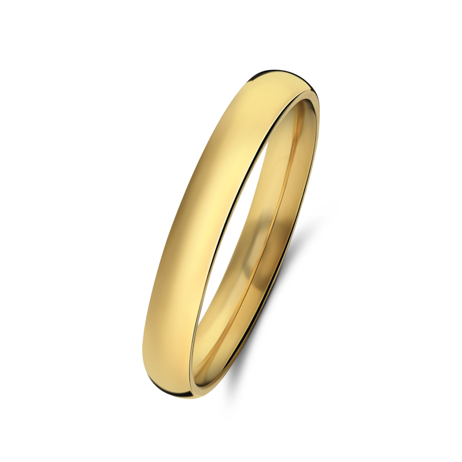 Lucardi Ring Stahl Gold - 53mm Damen
