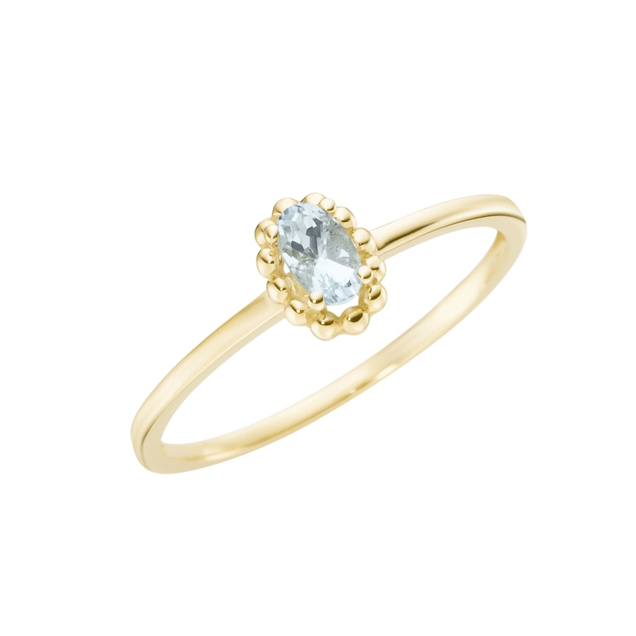 Luigi Merano Ring mit einem Edelstein, Gold 375 54 Blau Damen
