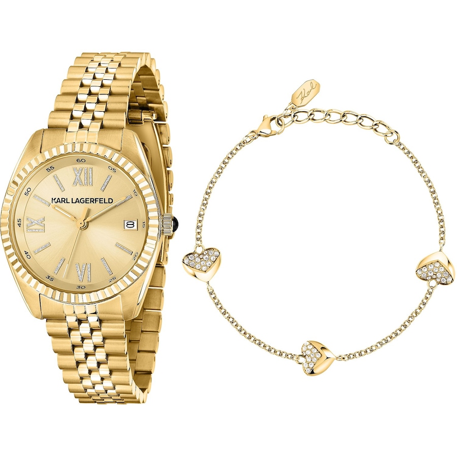 Karl Lagerfeld Uhren-Set Edelstahl One Size Damen