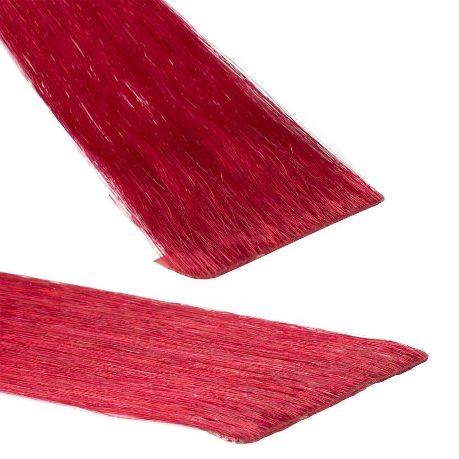 hair2heart Invisible Tape Extensions Premium Echthaar #0/44 Rot-Intensiv 60cm Pink Damen