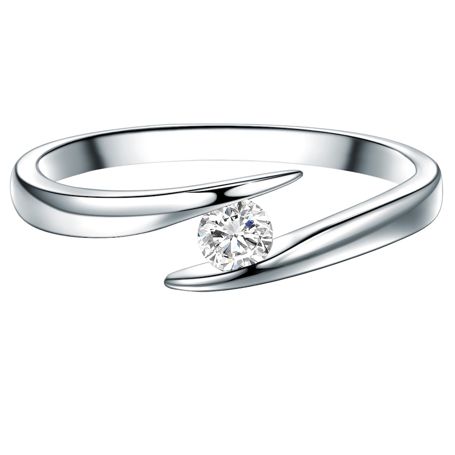 Trilani Ring aus Sterling Silber in silber mit Topas 52 Damen