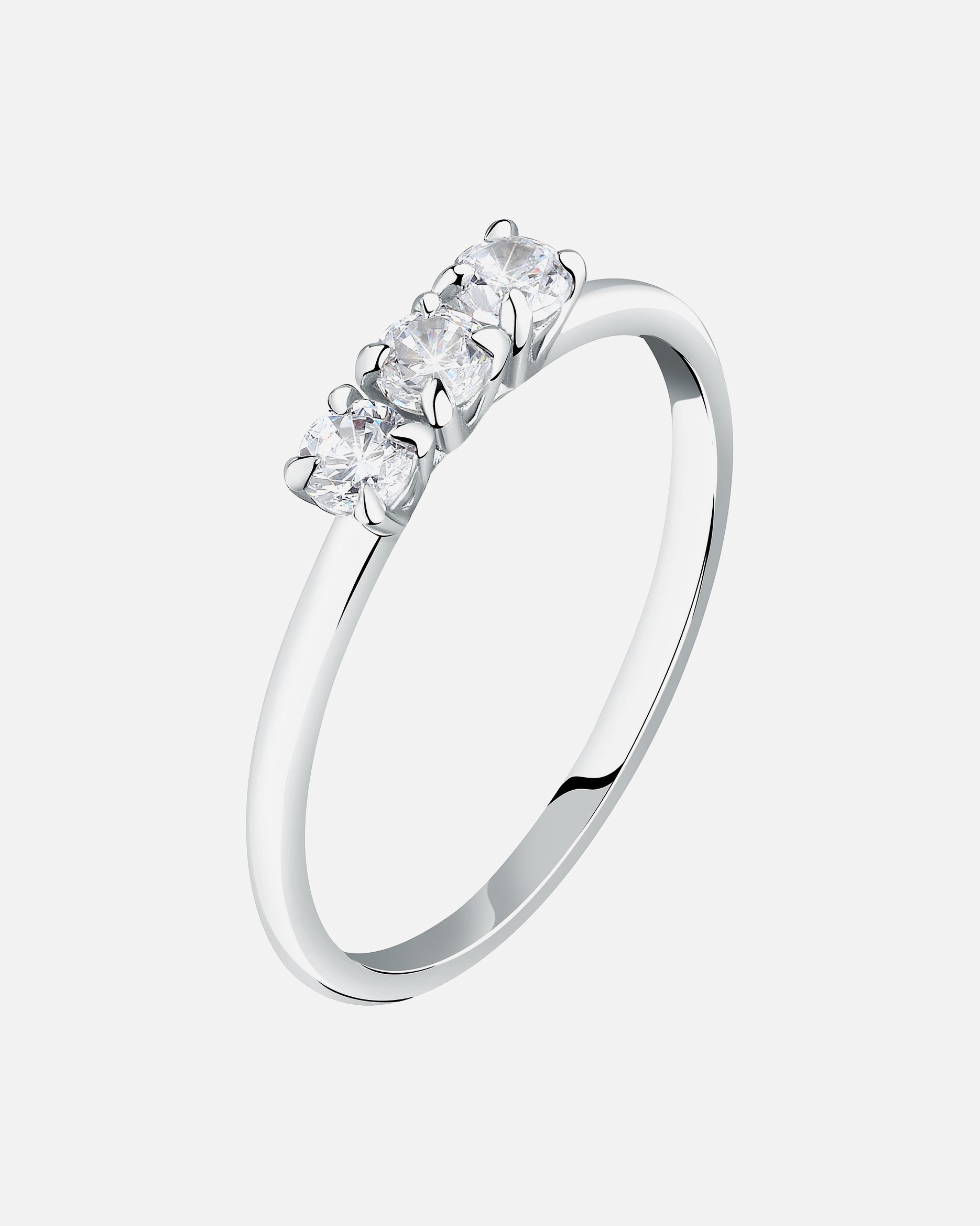 Ring für Weiblich Live Diamond Damenring 375er Weißgold, recycelt 54