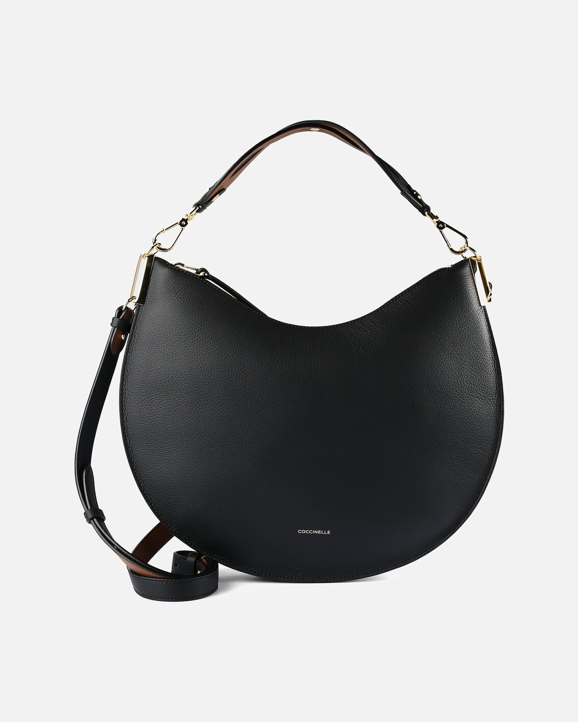 Tasche für Weiblich Coccinelle Sunup Schultertasche noir-cognac