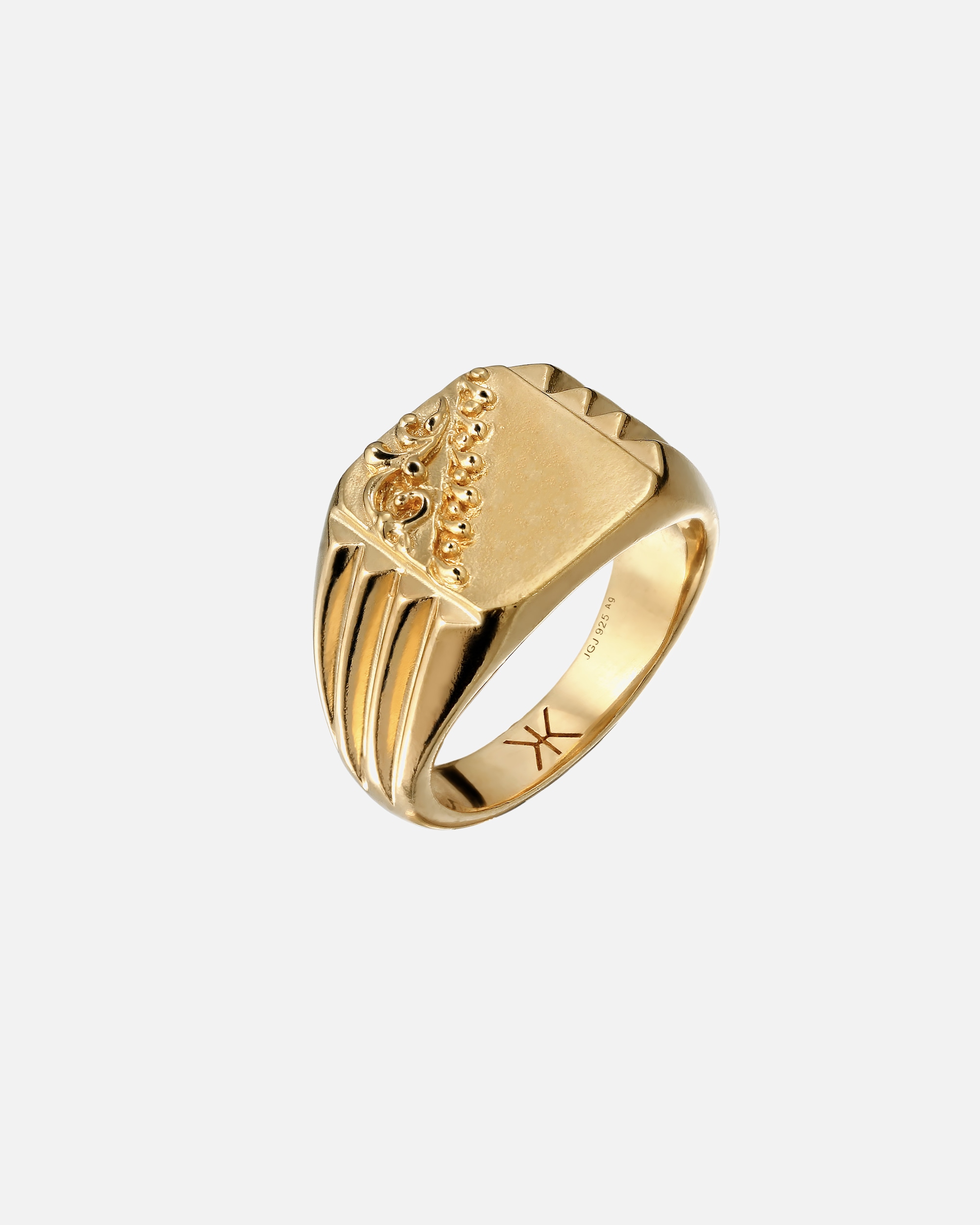 Ring für Männlich KUZZOI Siegelring 925 Sterling Silber 64