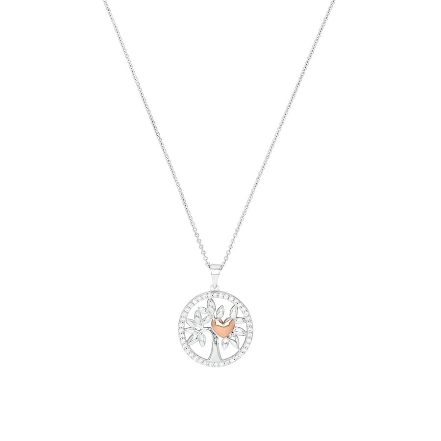 amor Kette mit Anhänger Bicolor Weiss Damen