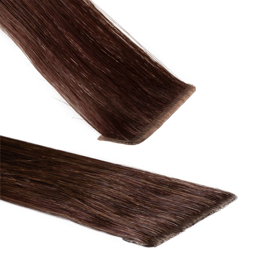 hair2heart Invisible Tape Extensions Premium Echthaar #4/77 Mittelbraun Braun-Intensiv 50cm Braun Damen