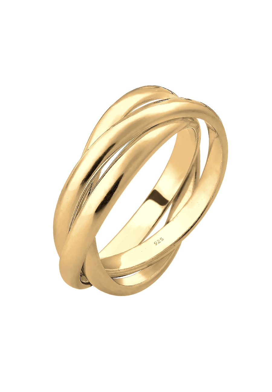 Elli Basic Wickelring Klassisches Design 925 Silber 58 Damen