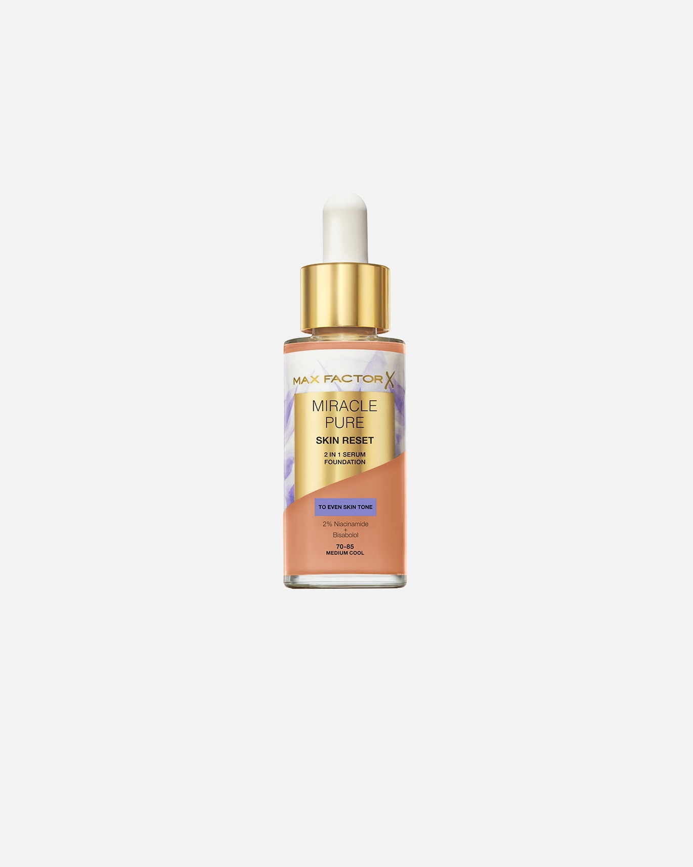 Foundation für Unisex Max Factor MIRACLE PURE 2-in-1 Erneuerungsserum Medium Cool
