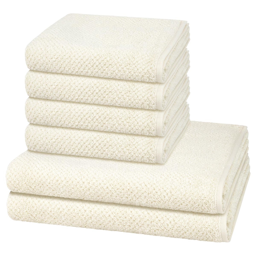 Cawö Handtuch-Set Pure (6-teilig) Natur Silber