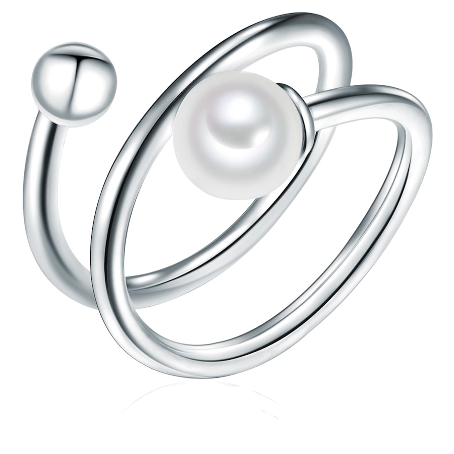 Lulu & Jane Perlen-Ring Sterling Silber Süßwasser-Zuchtperle in 54 Damen