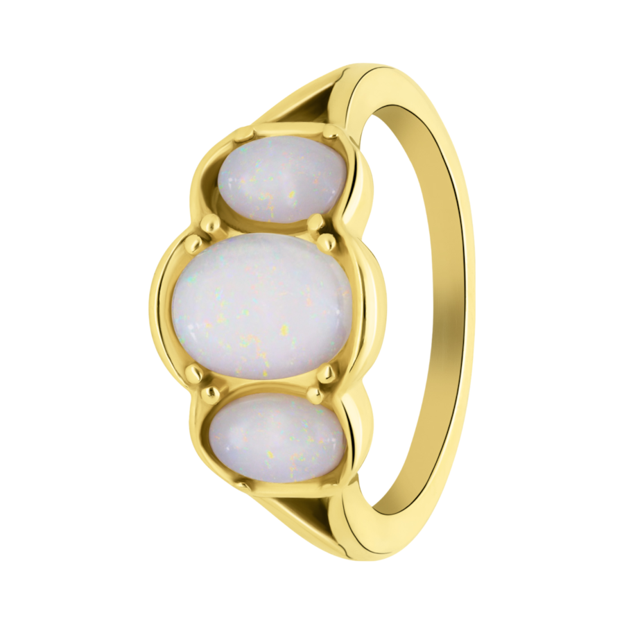 Lucardi Ringe Stahl - goldfarbig 53mm Damen