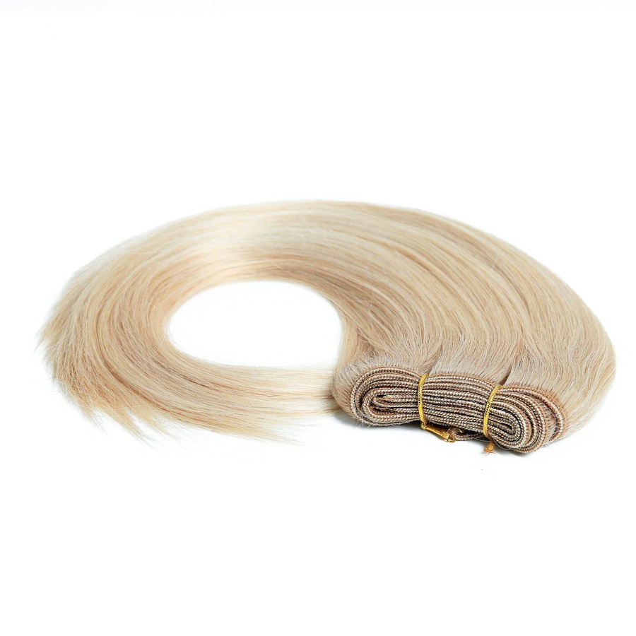 hair2heart Tresse Extensions Echthaar #10/1 Hell-Lichtblond Asch 100g 60cm 1 kg Nude Damen