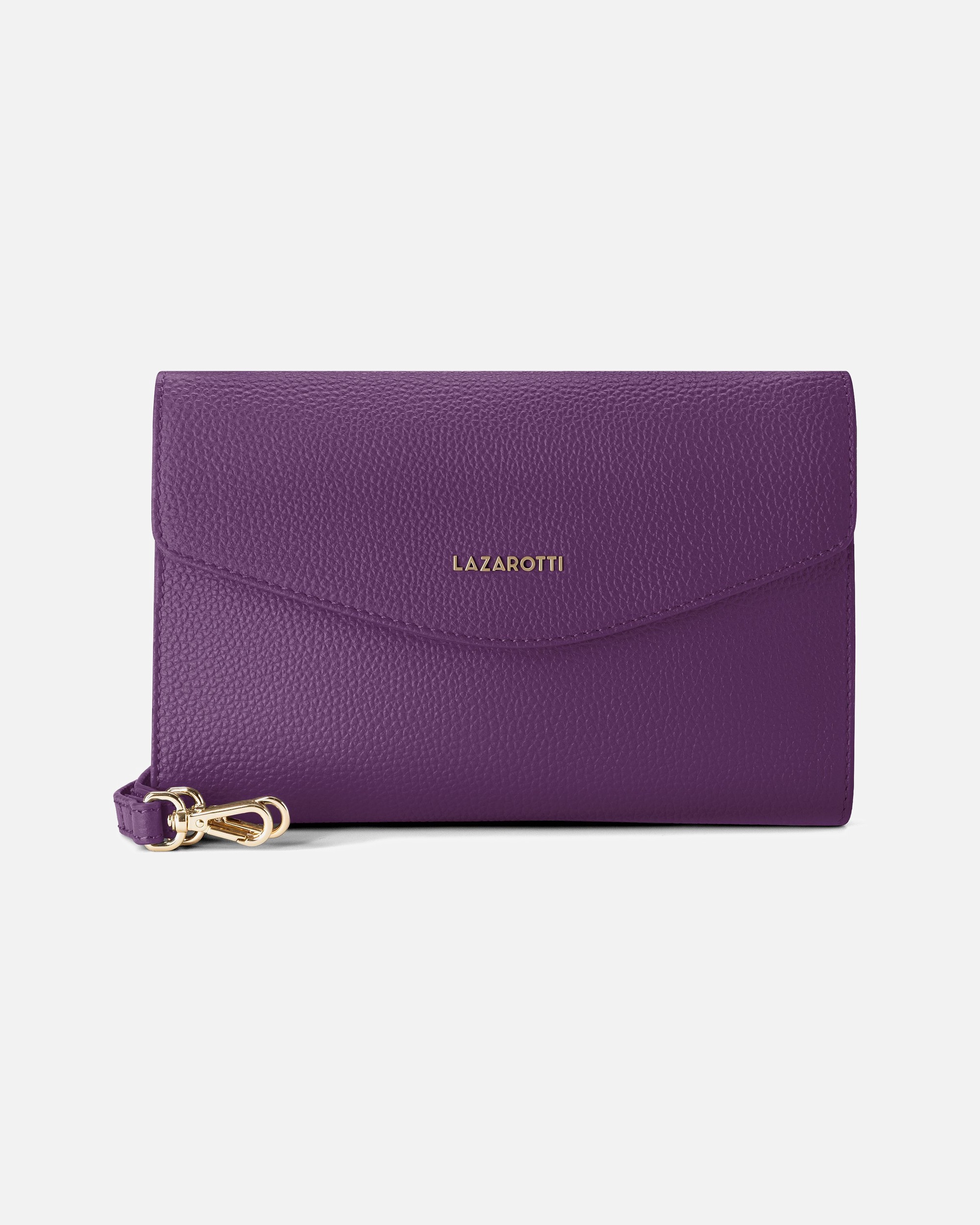 Clutch für Weiblich Lazarotti Bologna Leather Clutch purple