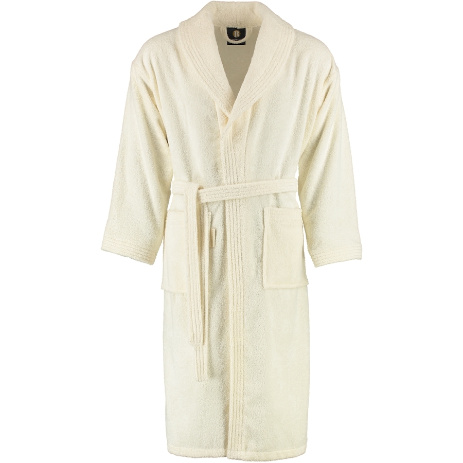 Rhomtuft Bademäntel unisex Schalkragen Sir & Lady natur-jasmin - 20 S Weiss