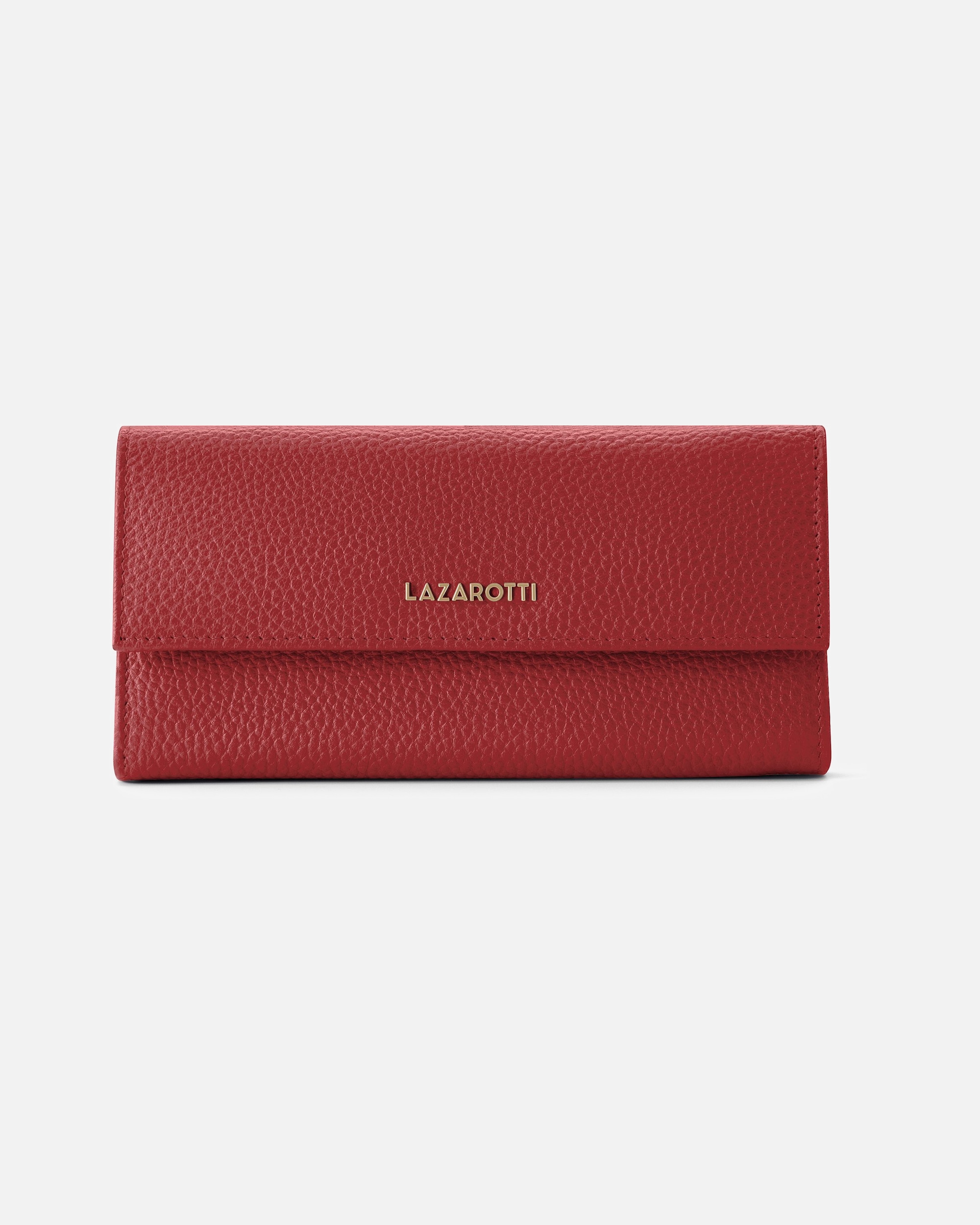 Portemonnaie für Weiblich Lazarotti Bologna Leather Damengeldbörse red