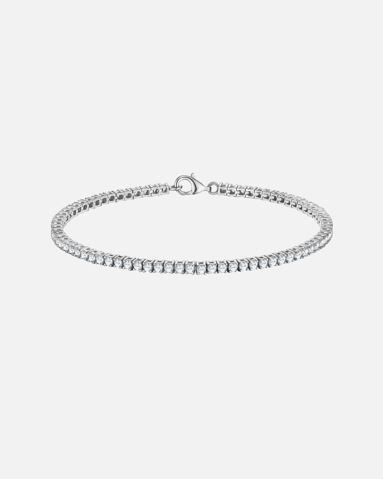 Armband für Weiblich Trilani Armband aus Sterling Silber in silber mit Zirkonia 21 cm