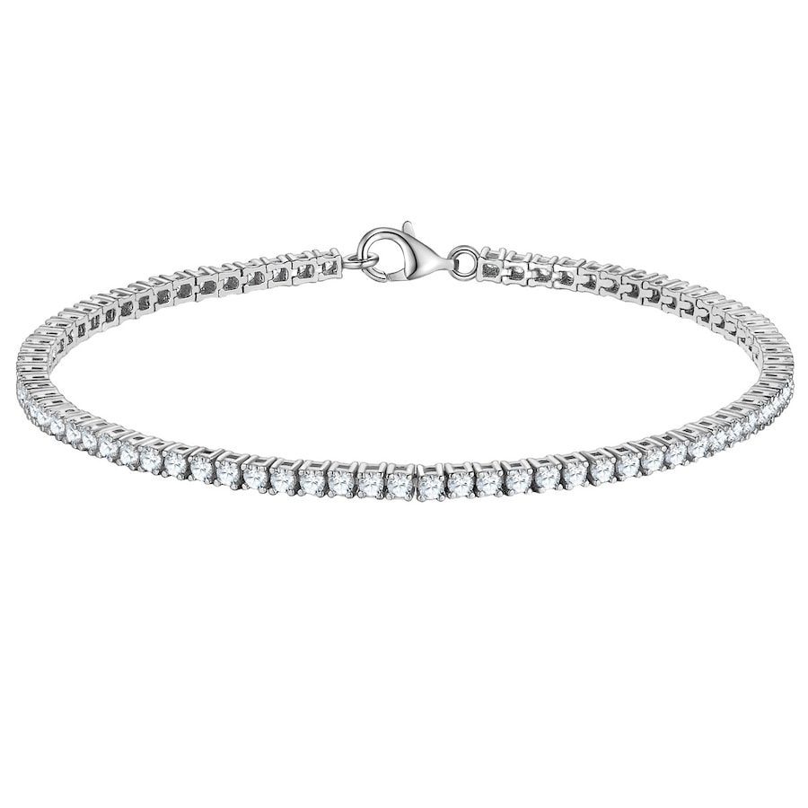 Trilani Armband aus Sterling Silber in silber mit Zirkonia 21 cm Damen