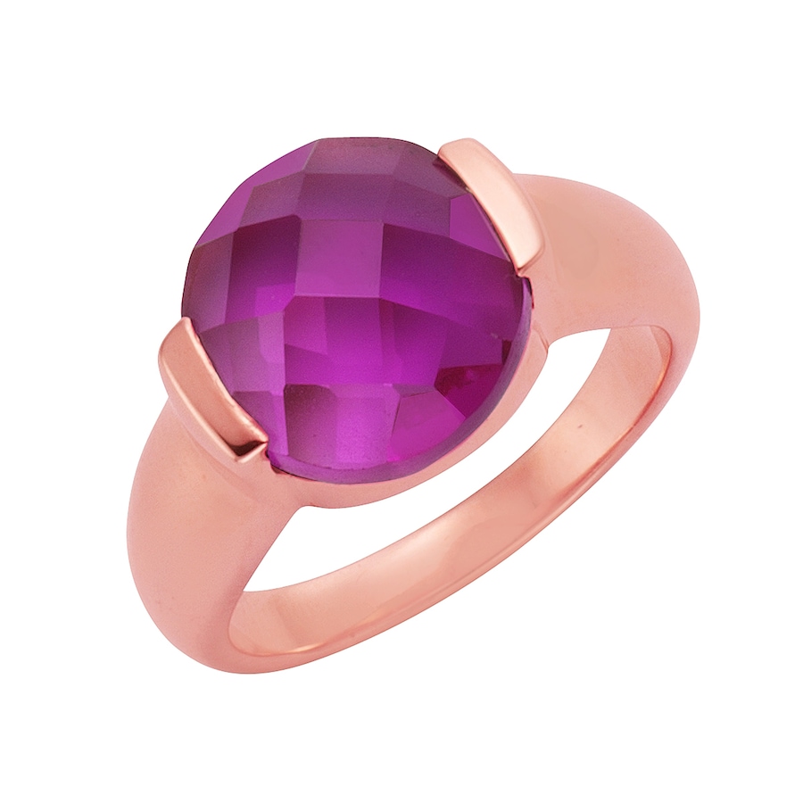 Jamelli Ring 925/- Sterling Silber Quarz (beh.) pink 7,7ct. 058 (18,5) Damen