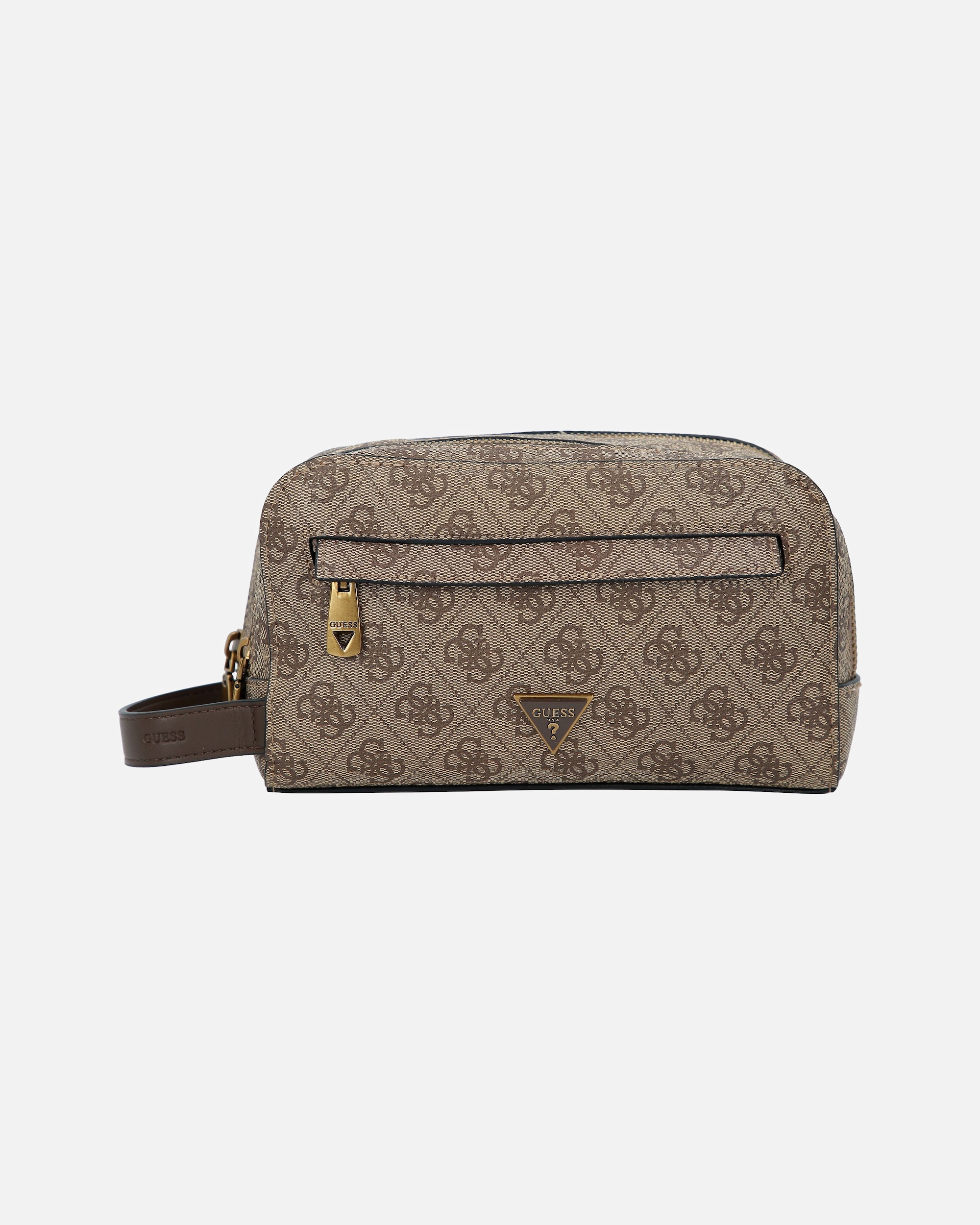 Kulturtasche für Männlich Guess Milano Kulturbeutel beige-brown