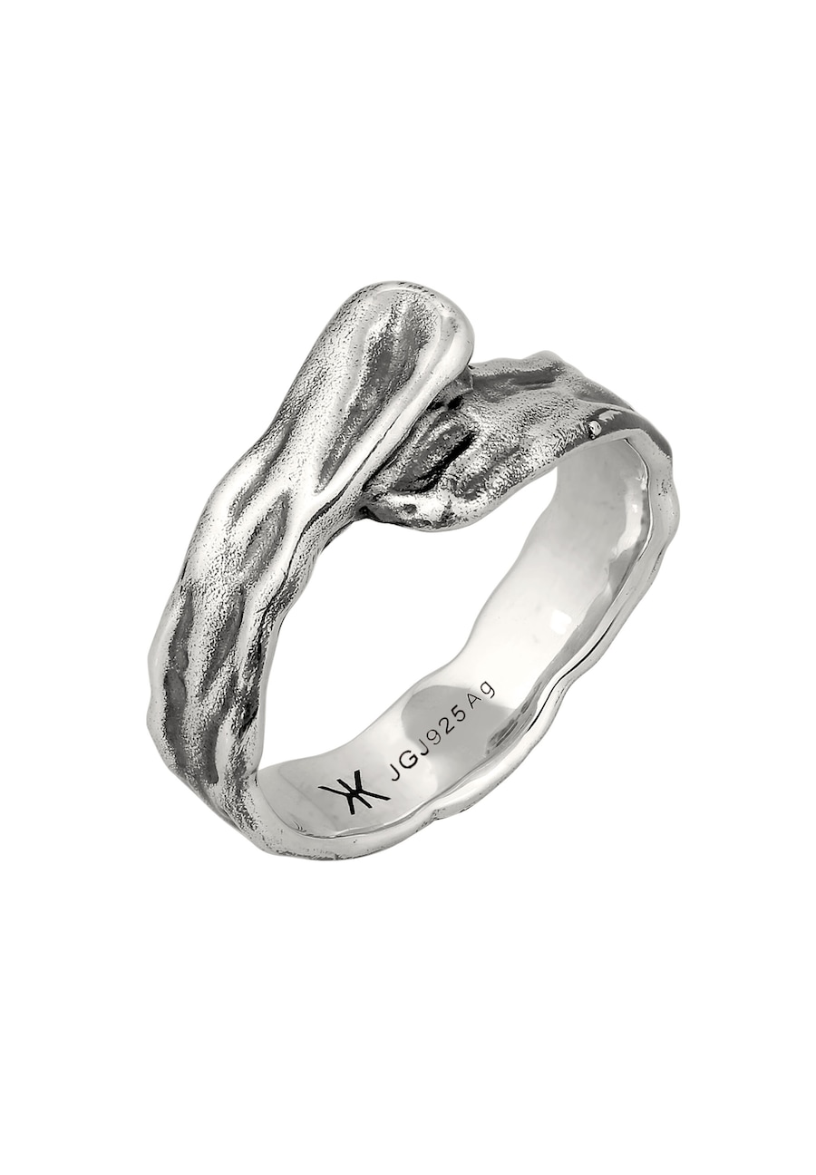 KUZZOI Bandring Organic Design 925 Sterling Silber 60 Herren