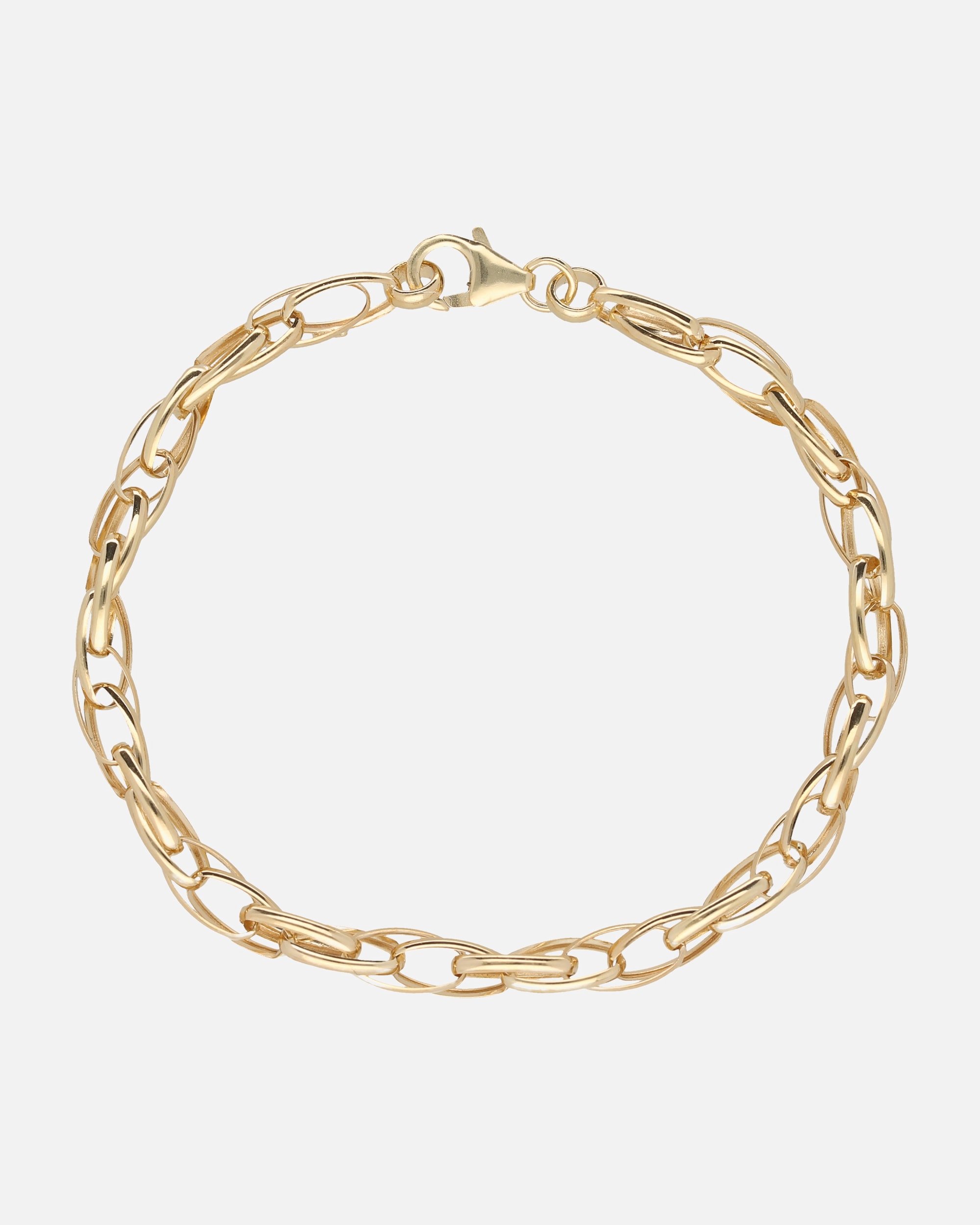 Armband für Weiblich Luigi Merano Armband Doppelankerkette, ovale Glieder, Gold 585 19 cm