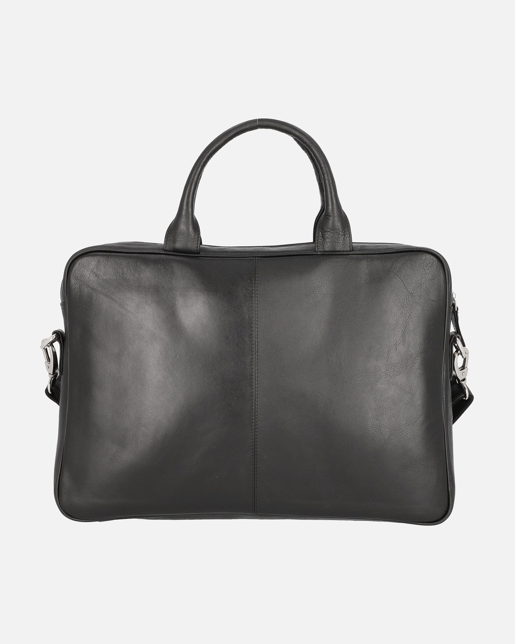 Laptoptasche für Männlich Dermata Aktentasche Leder 39 cm Laptopfach schwarz