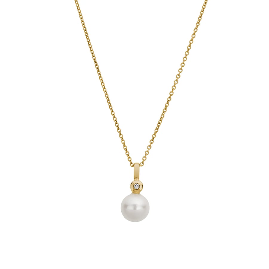 Lyomi Anhänger mit Kette 585/- Gold Diamant Lab Grown weiß 0,02ct. 45,0cm Damen