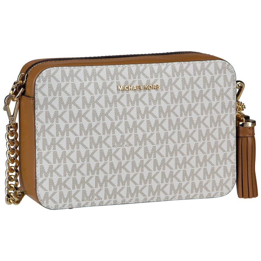 Michael Kors Umhängetasche Jet Set Medium MK Signature Vanilla Weiss Damen