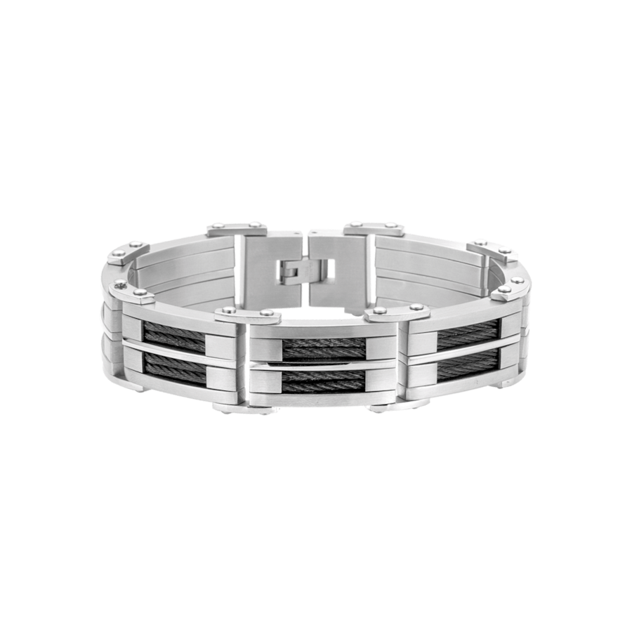 Lucardi Armband Stahl - silbern Damen