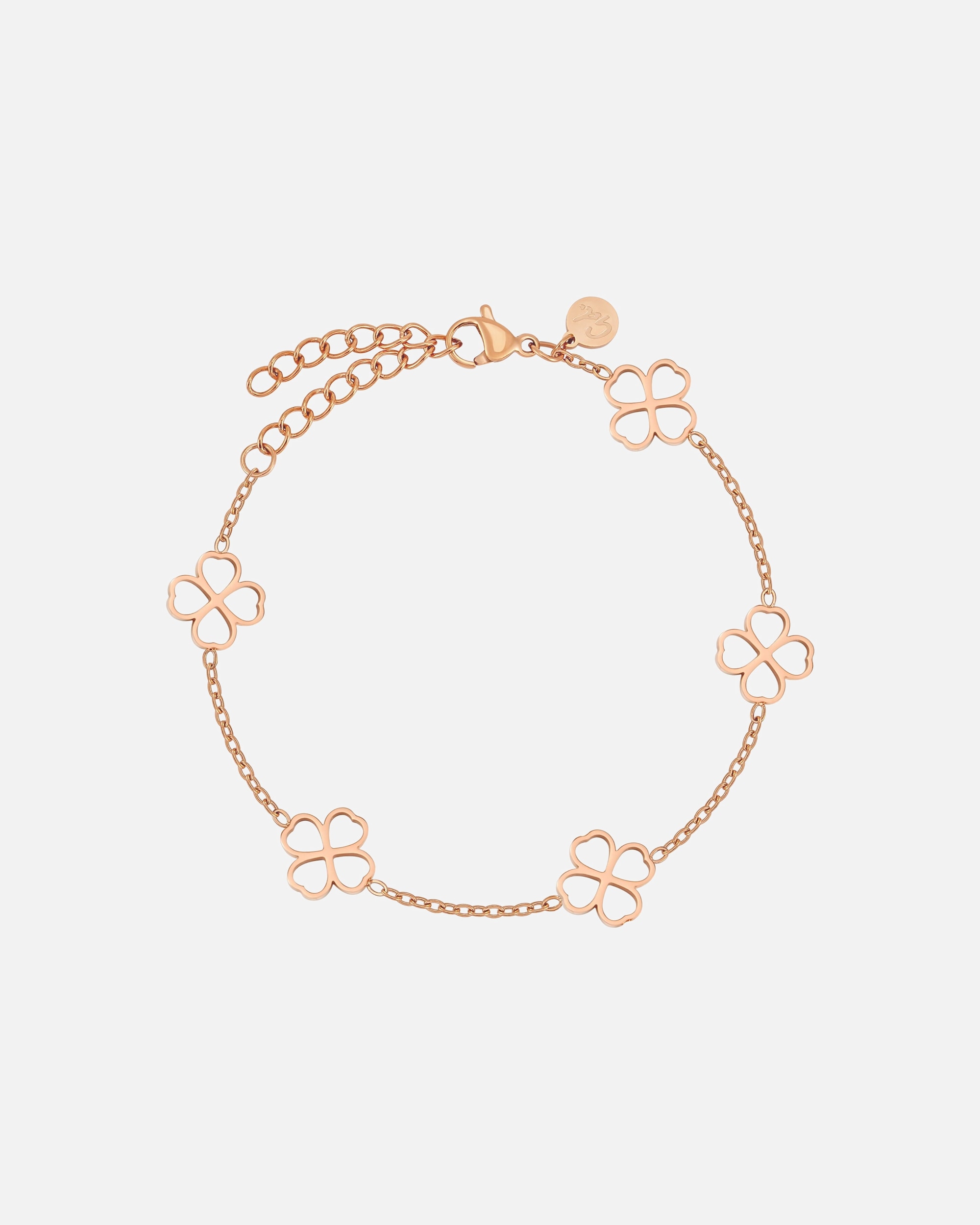 Armband für Weiblich GOOD.designs Allergikerfreundliche Armkette mit Kleeblatt Rose