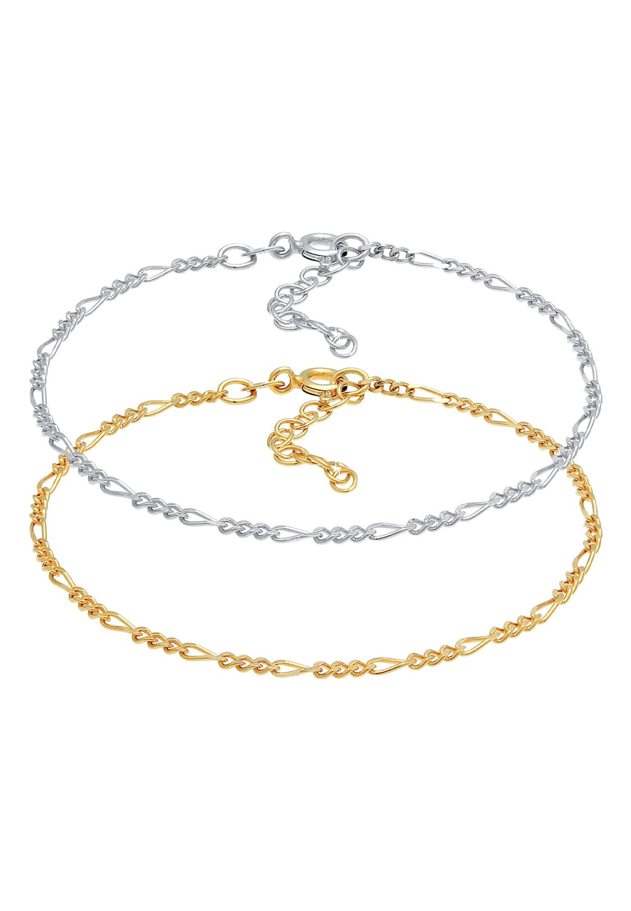Elli Figaro Basic Bicolor 2er Set 925 Sterling Silber 16 Damen