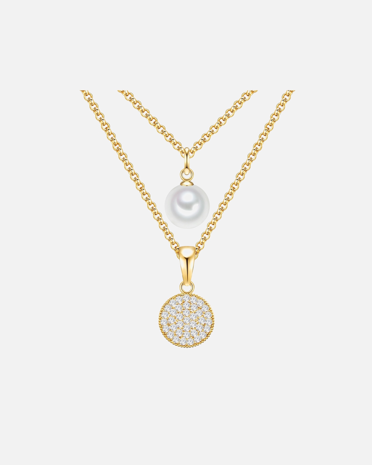 Halskette für Weiblich Lulu & Jane Halskette Metall-Legierung Glas Perle (synth.) in Gelbgold 43,0/44,0 cm Basiskette + 5,0 cm Verläng