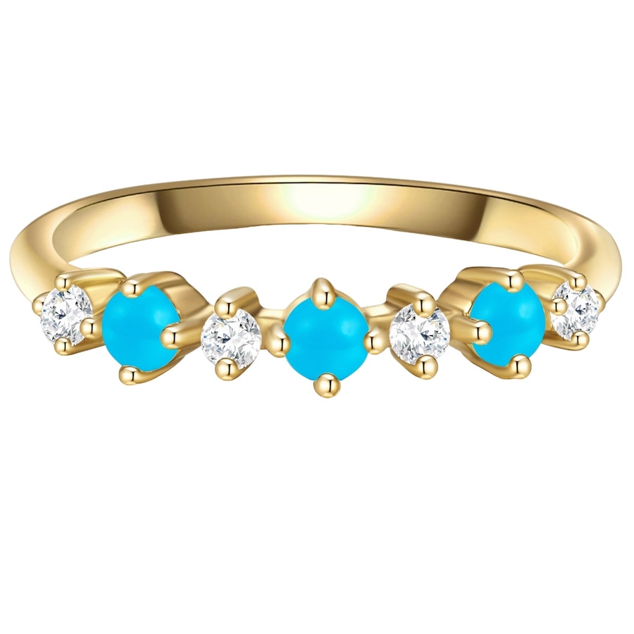 Glanzstücke München Ring Sterling Silber Zirkonia in Gelbgold 58 Damen