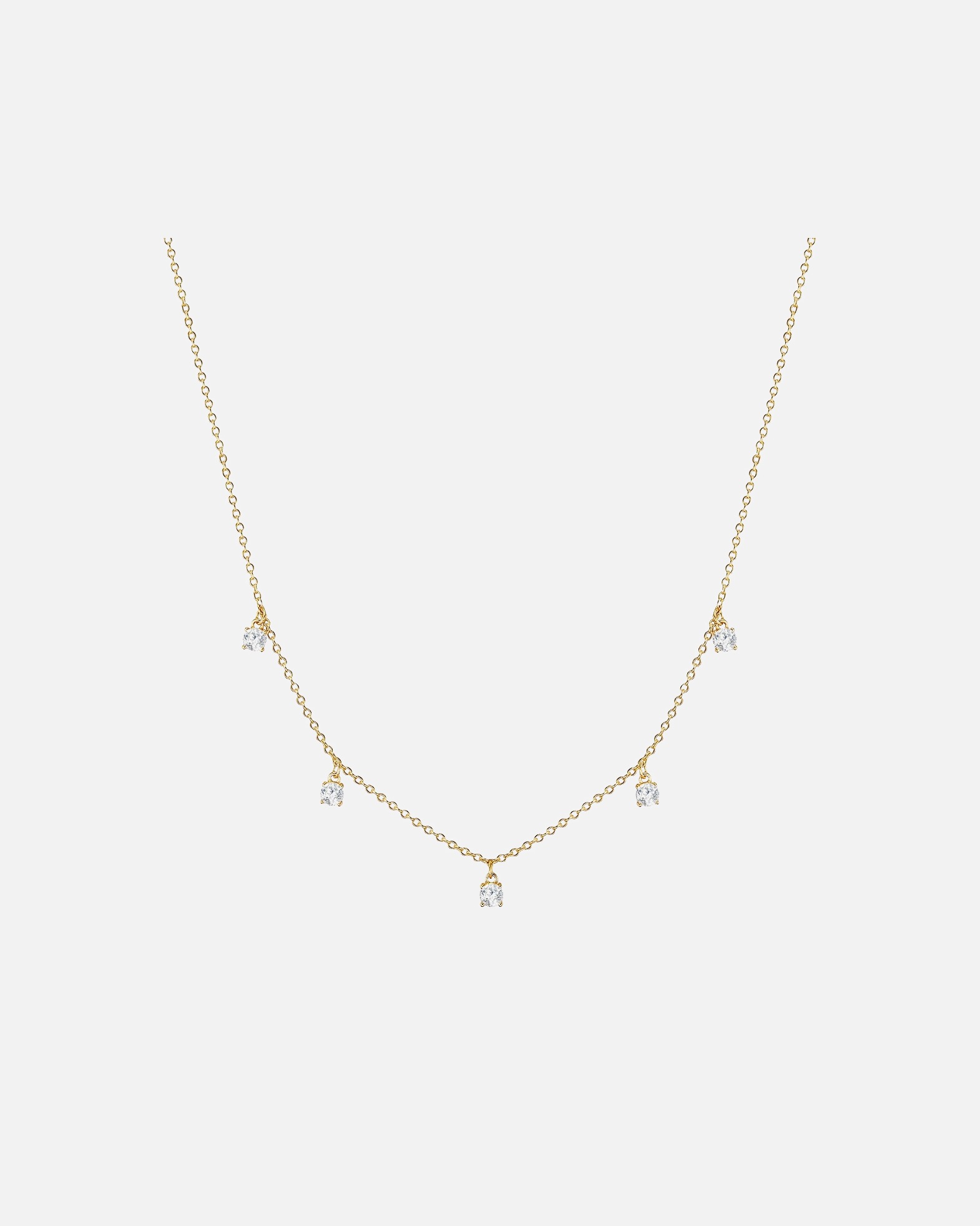 Halskette für Weiblich Glanzstücke München Halskette aus Sterling Silber in gelbgold mit Zirkonia 40,0 cm Basiskette + 5,0 cm Verlängerung