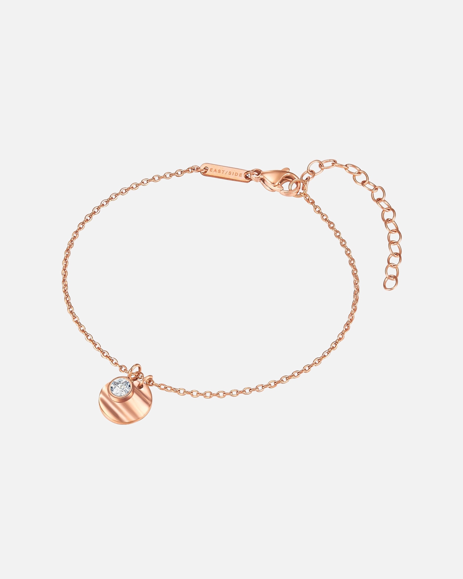 Armband für Weiblich Eastside Armband Edelstahl Zirkonia in Roségold 18,0 cm Basislänge + 5,0 cm Verlängerung