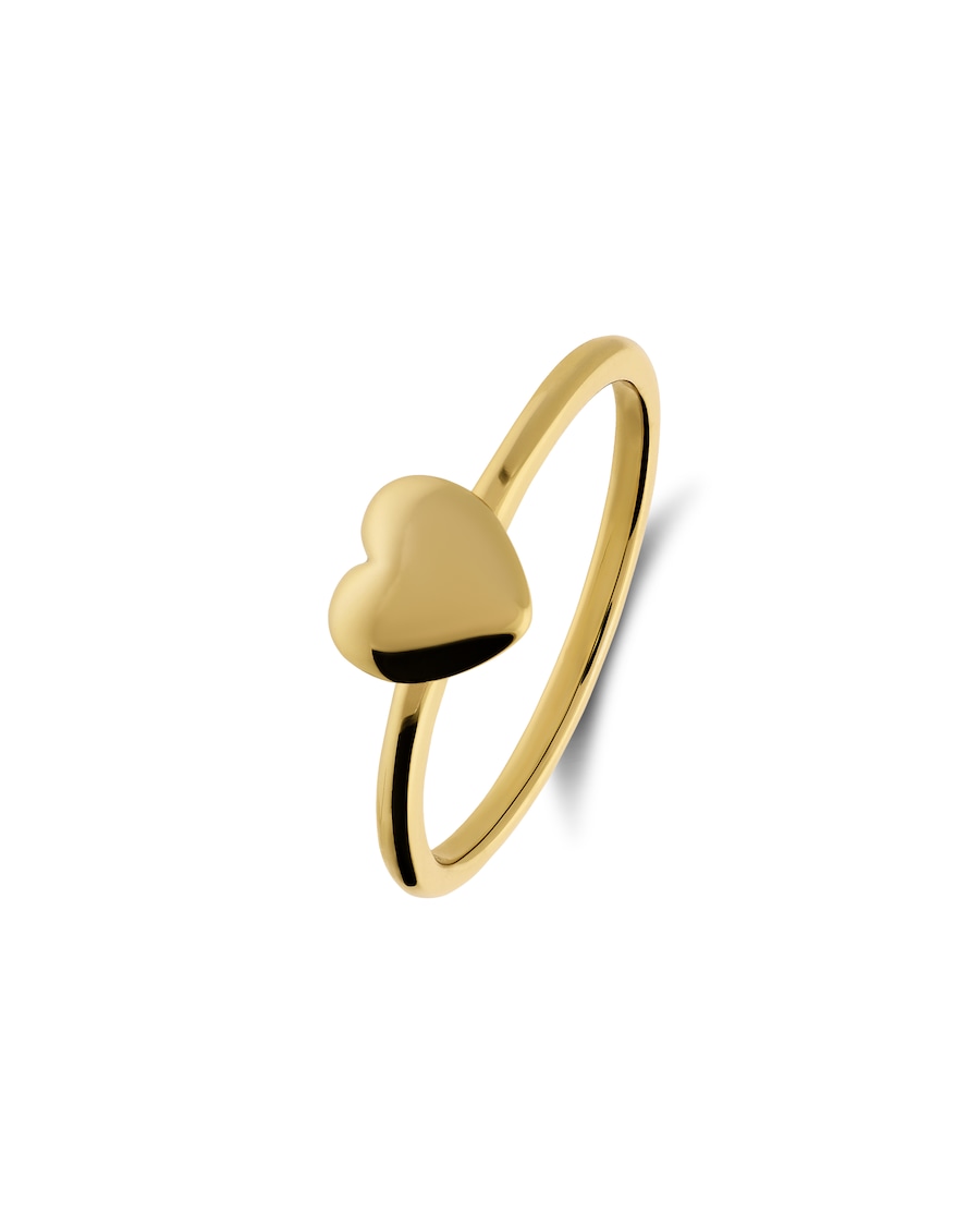 Lucardi Ring 925 Silber - Gelbgold legiert Gold 57mm Damen