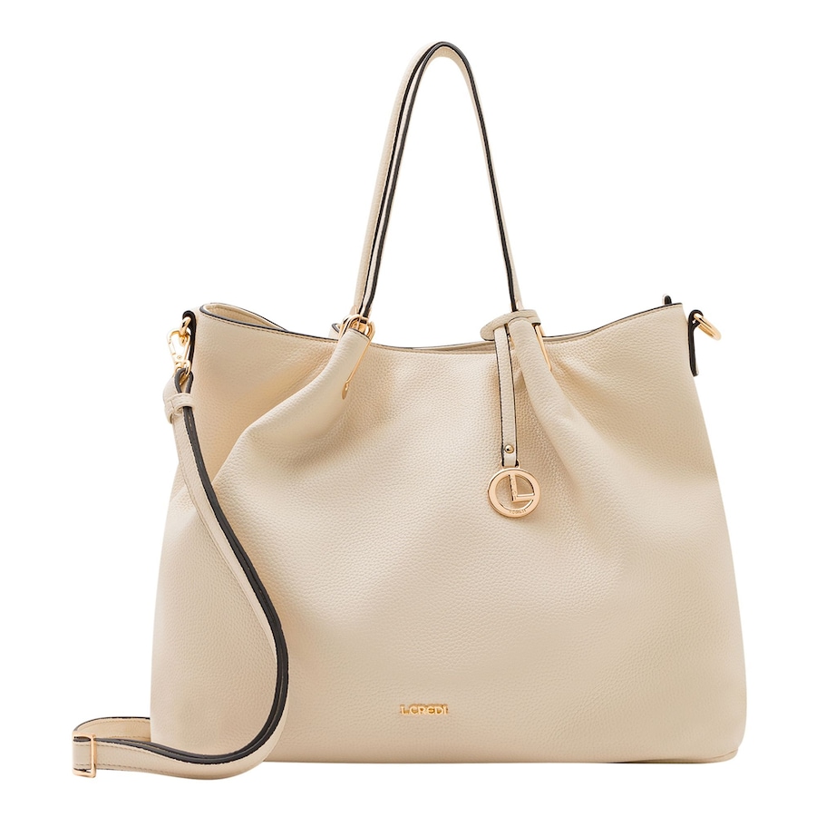 L.CREDI Schultertasche 40 cm creme Grau Damen