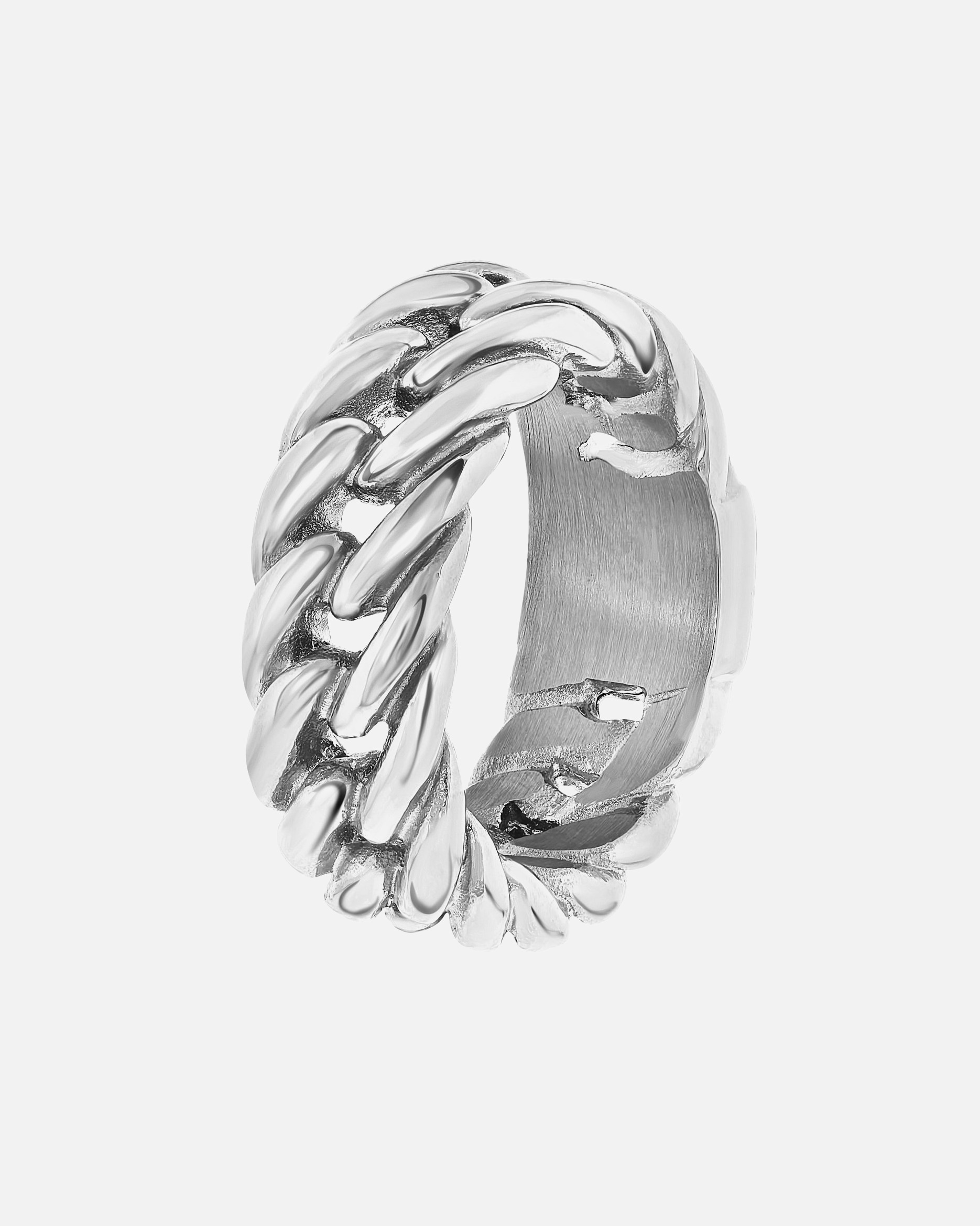 Ring für Männlich Lucardi Ringe 'Bogota' Stahl - silbern 71mm