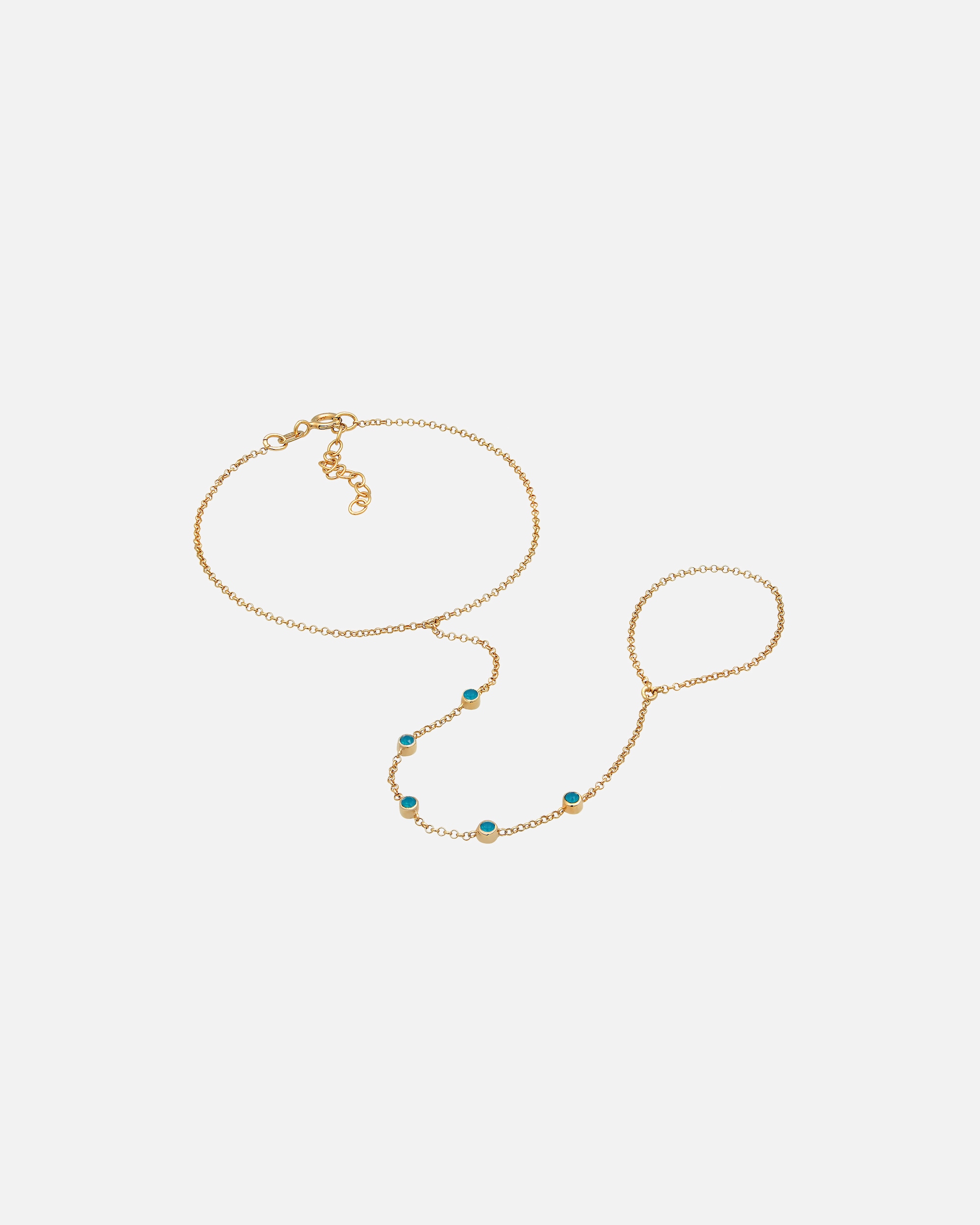 Armband für Weiblich Elli Hand Chain Handkette Armband 925 Silber goldfarben