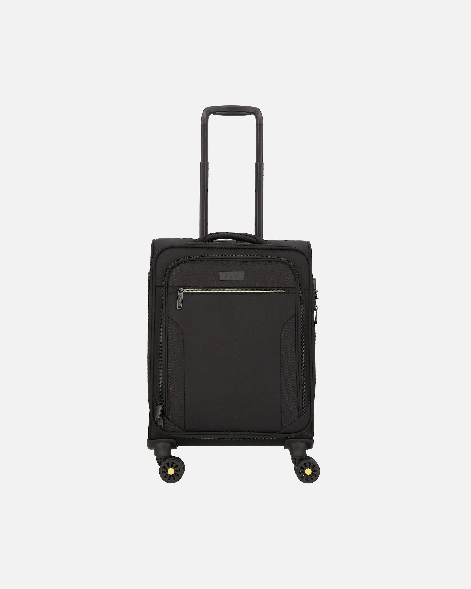 Handgepäckkoffer für Männlich d & n Travel Line 9704 4 Rollen Kabinentrolley S 55 cm mit Dehnfalte black