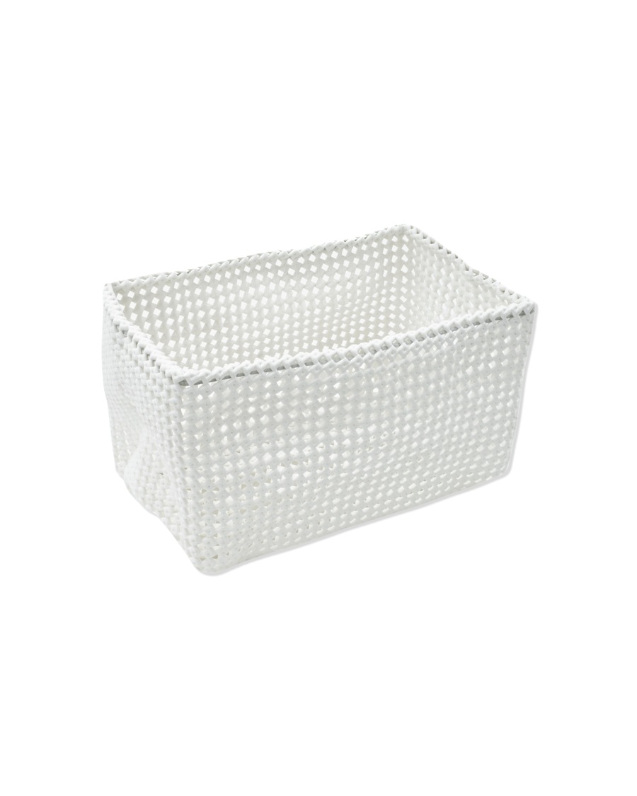 Möve Korb TUBE 16,5x28x18cm , Metalldraht, Kunststoff white/deluxe Weiss