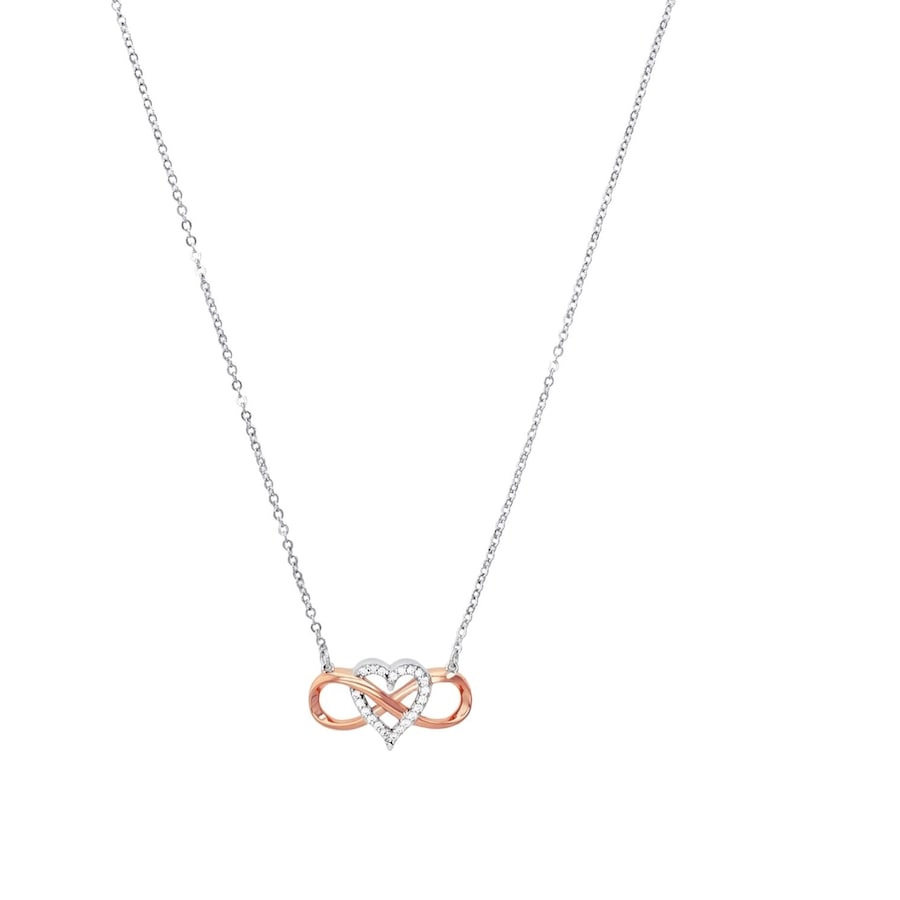 amor Kette mit Anhänger Bicolor Weiss Damen
