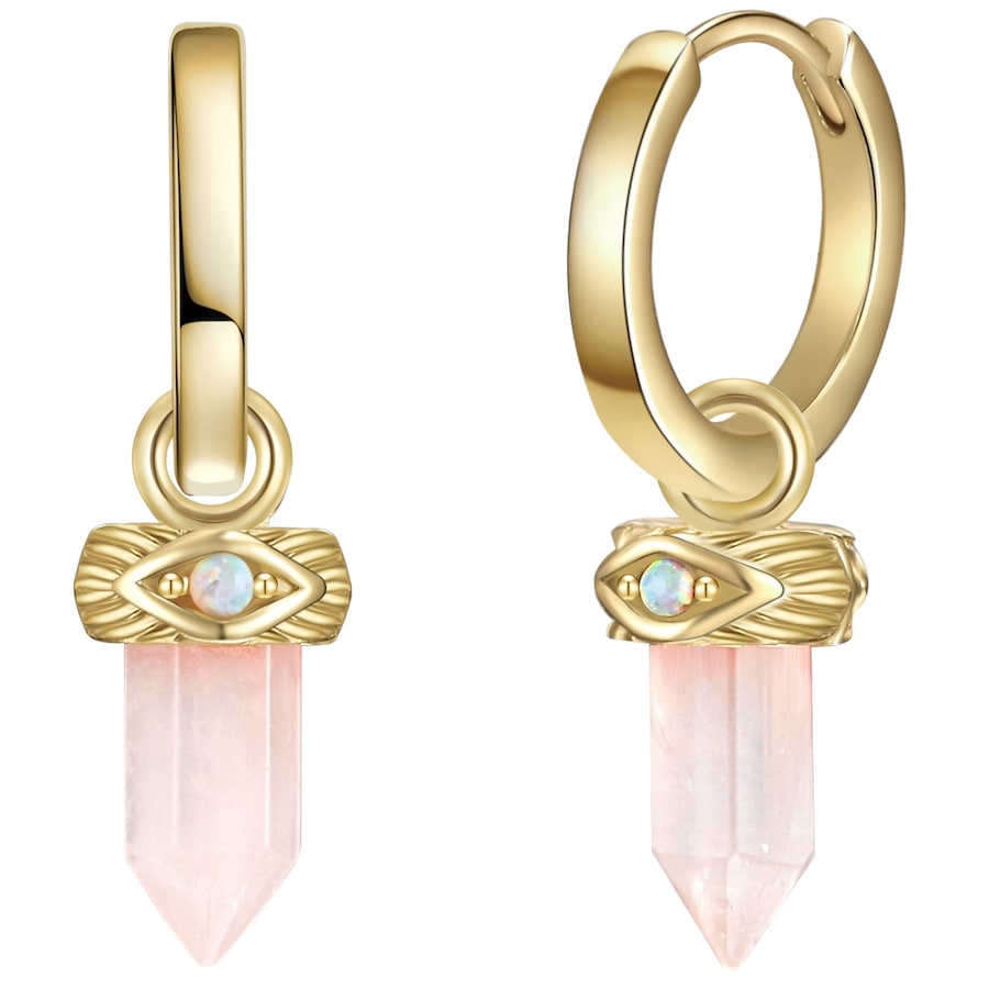 Glanzstücke München Creolen Sterling Silber Opal (synth.) in Gelbgold 23,1 mm Damen