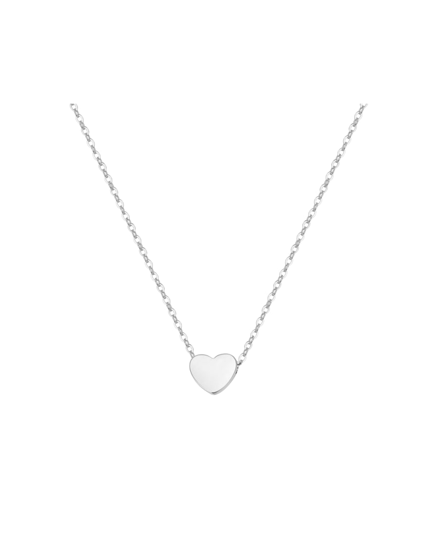 Hey Happiness Kette mit Herzanhänger aus Edelstahl – romantisches Geschenk zum Valentinstag Silber Damen