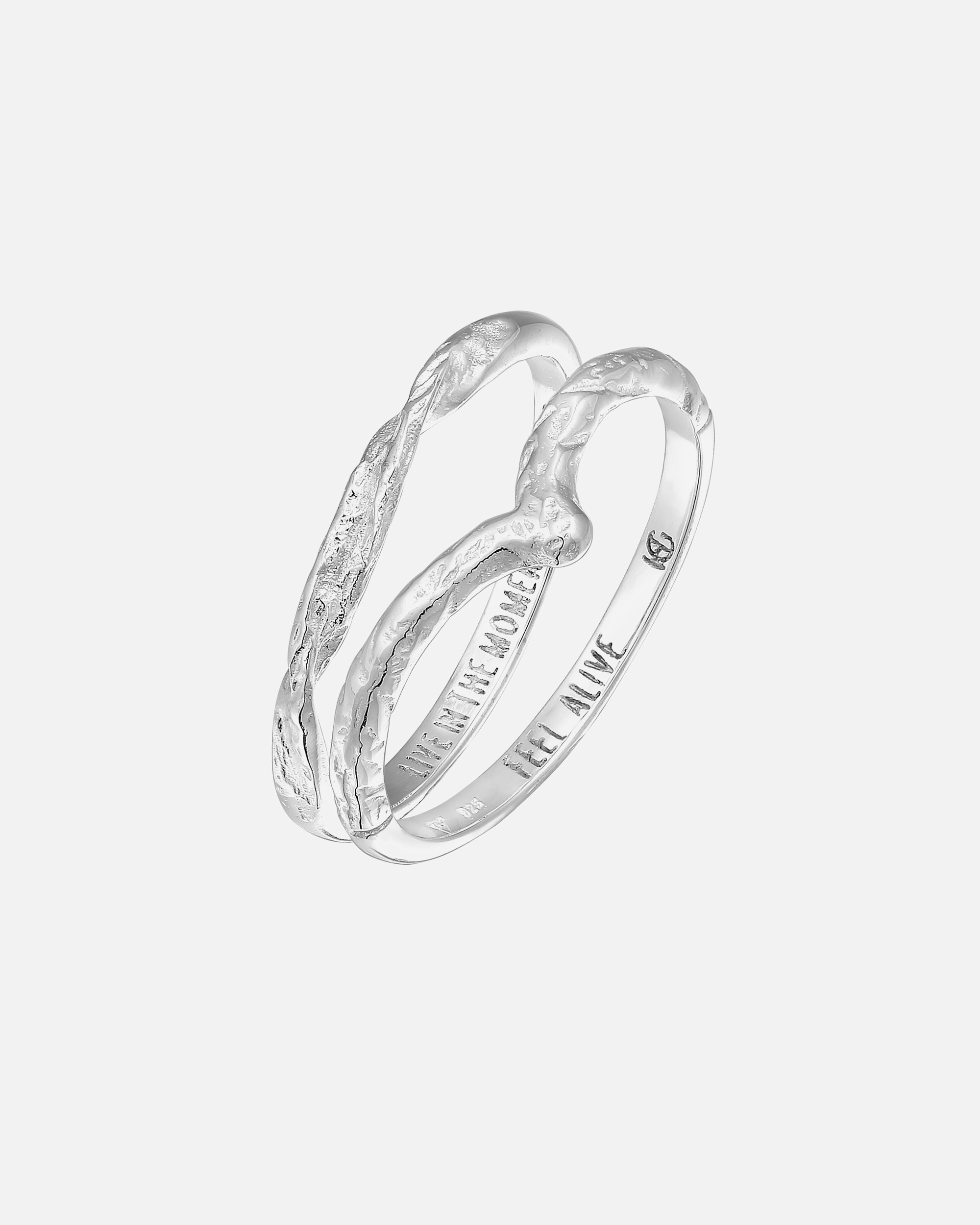 Ring für Weiblich Haze & Glory Default Brand Line Set Moment - Feel Alive 925 Silber 58