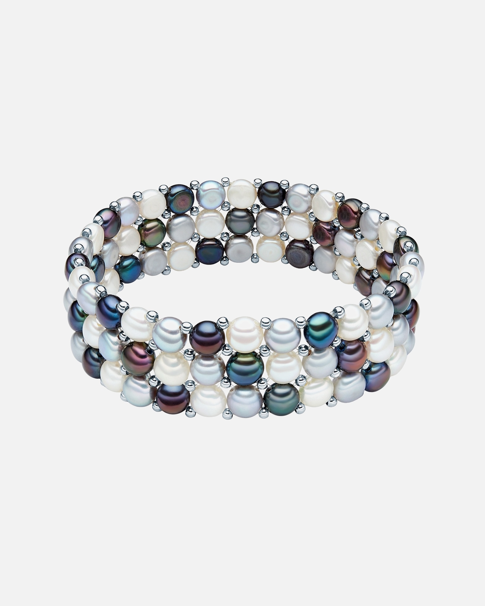 Armband für Weiblich Valero Pearls Armband Süßwasser-Zuchtperle multicolor 19,0 cm