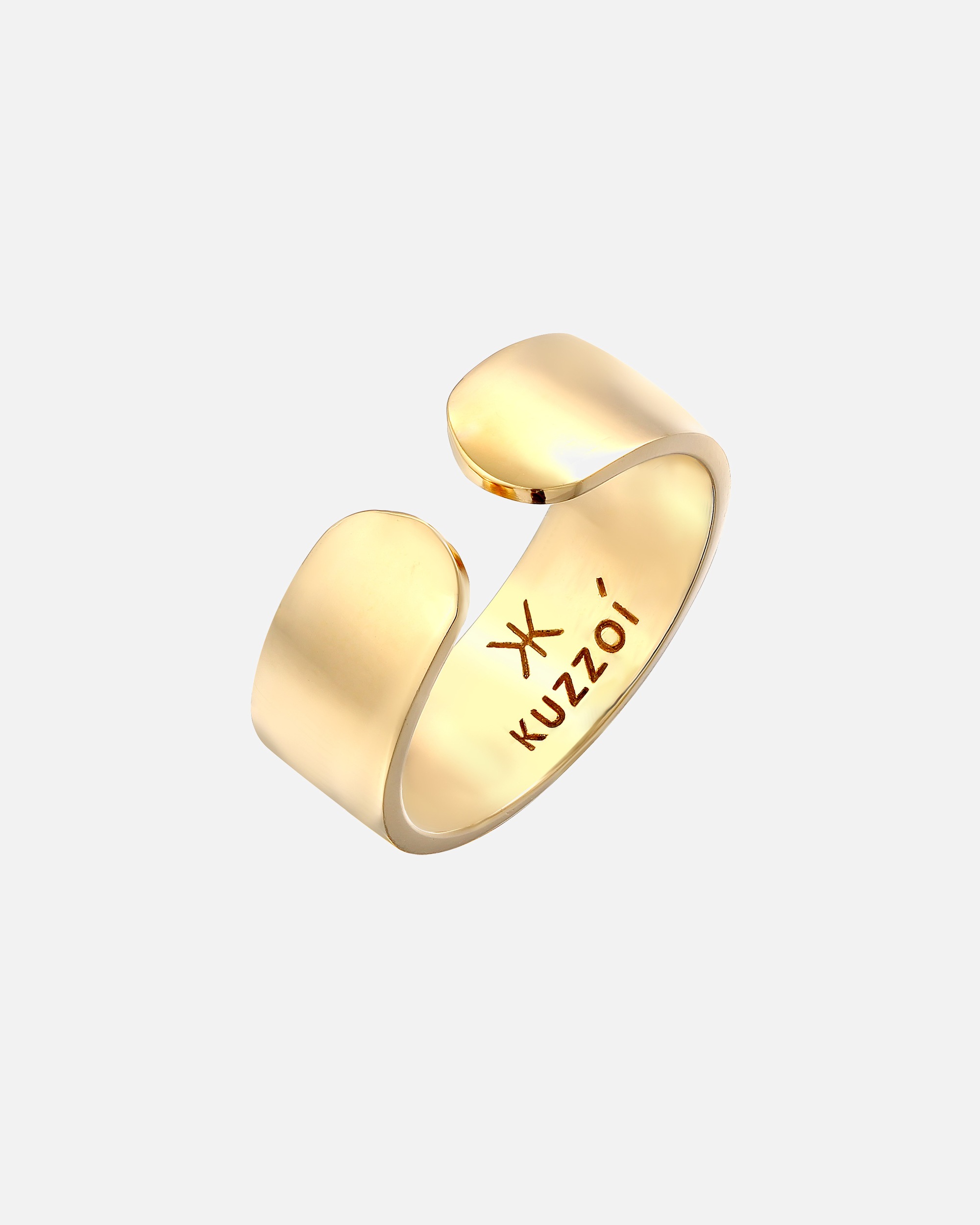 Ring für Männlich KUZZOI Bandring Klares Design Offen 925 Silber 66